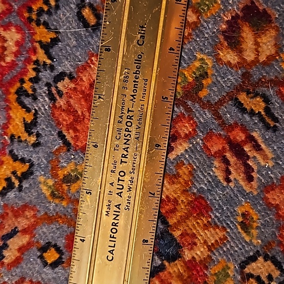 Gold ruler advertising for California auto transport - Picture 2 of 2